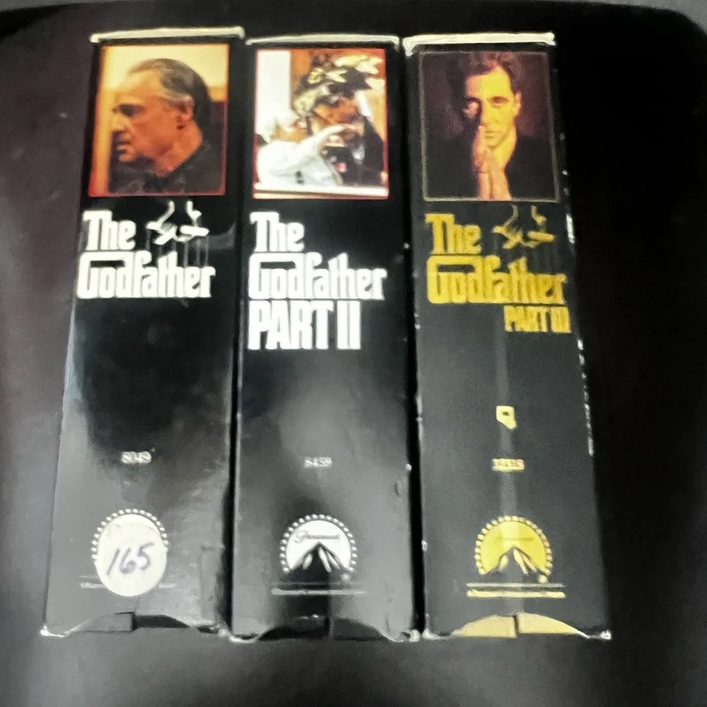 Vintage 1992 VHS The Godfather Trilogy Collection VHS Lot All 6 Tapes.